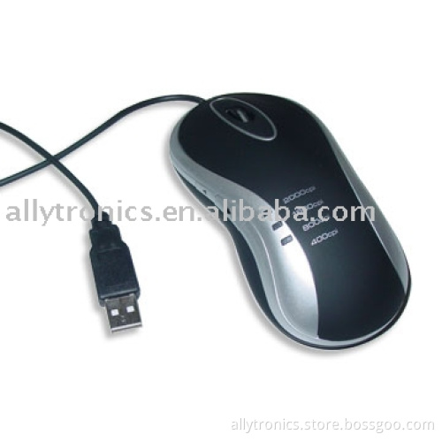 Gaming Mouse w/4-level adjustable resolution